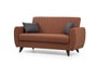 Atelier Del Sofa Alkon Sofá Cama de 2 Plazas Rojo Teja